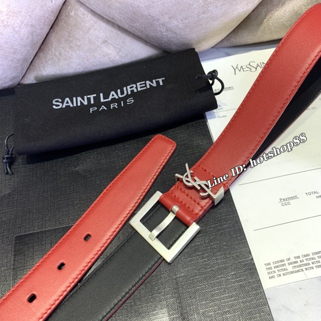 Saint Laurent女士皮帶 聖羅蘭金扣小牛皮腰帶  jjp1753